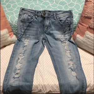 Silver “Boyfriend” jeans